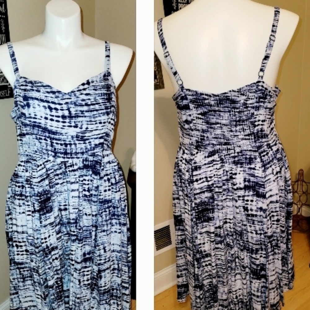 NWT Torrid Blue tiedye hilo skater dress from Torrid
